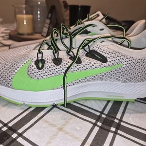 Nike White and Green Running Shoes